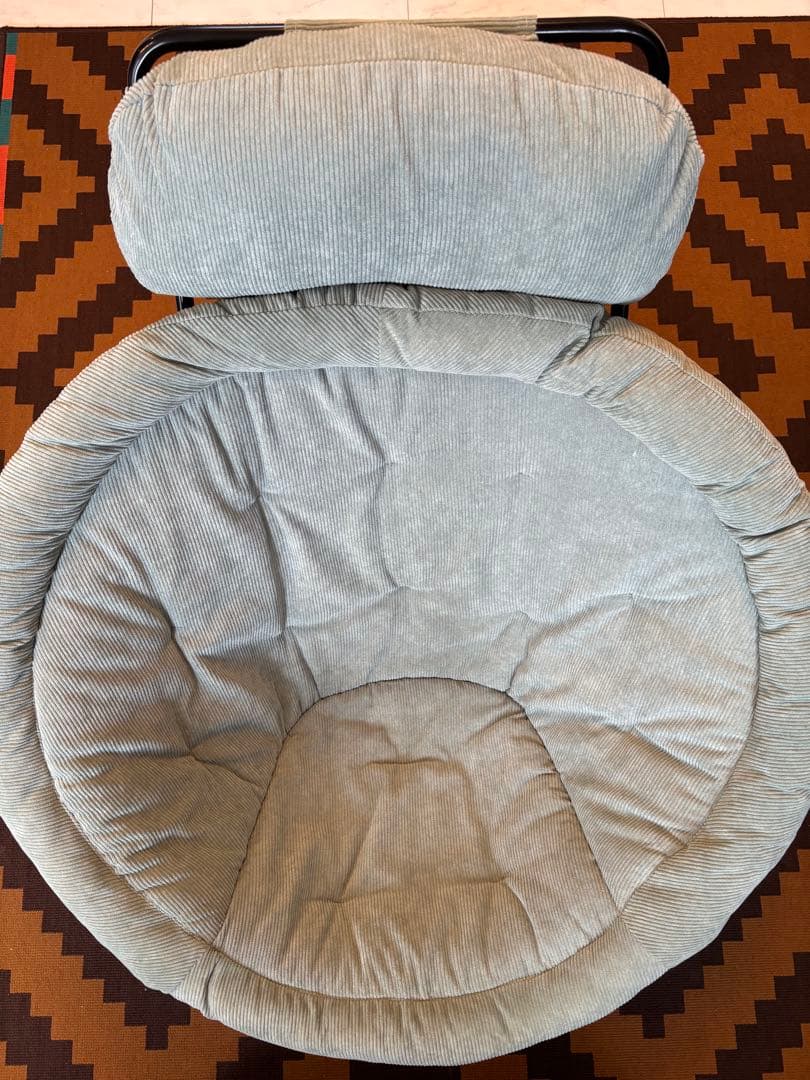 折り畳み リラックスラウンドチェア 1人掛け フォールディングチェア