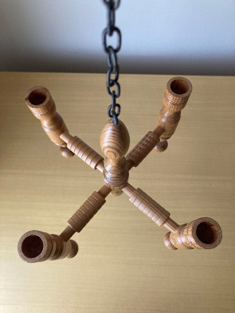 スウェーデン製　木製キャンドルホルダー　吊り下げ式　ヴィンテージ