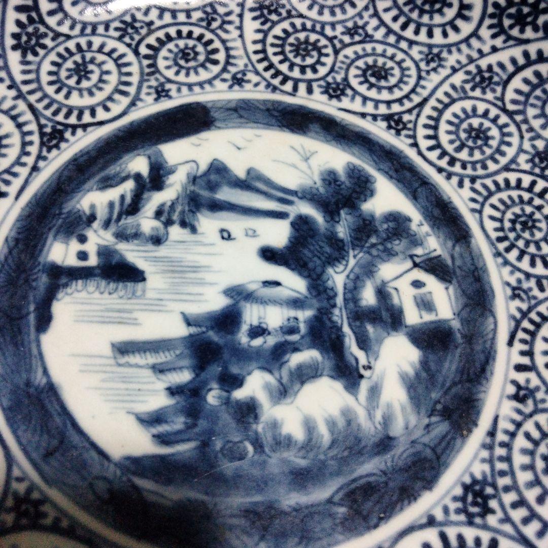 蛸唐草 富貴長春 輪花皿 当時物