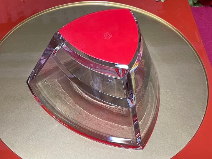 バカラ　カレイドスコープ　サラダボウル　レッド　未使用美品　箱付き