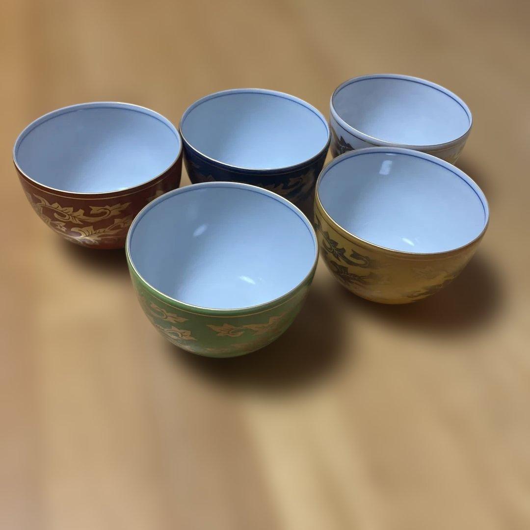 ５色金襴吸出碗