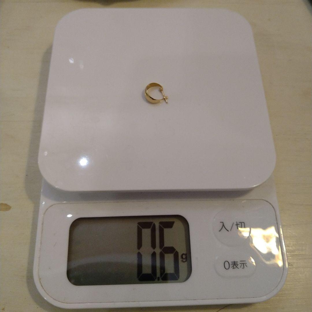 K18　フープピアス　0.6グラム