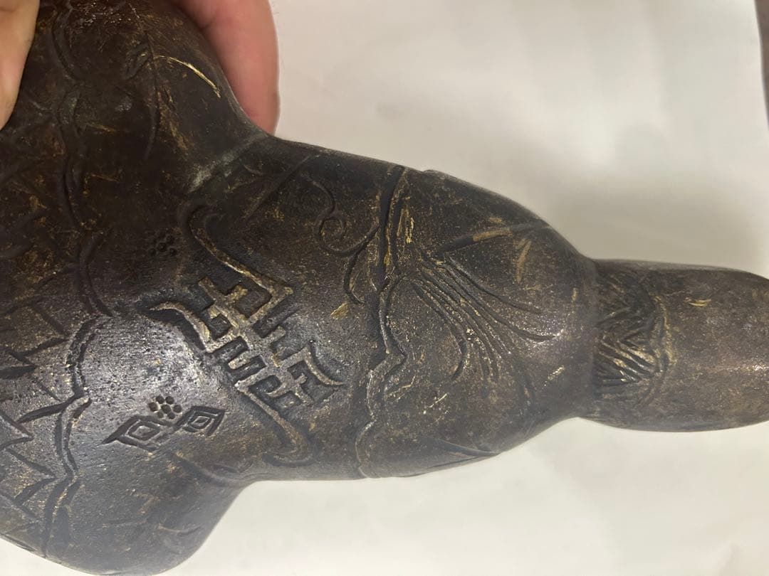 古佛像，時代物，在銘，古銅製