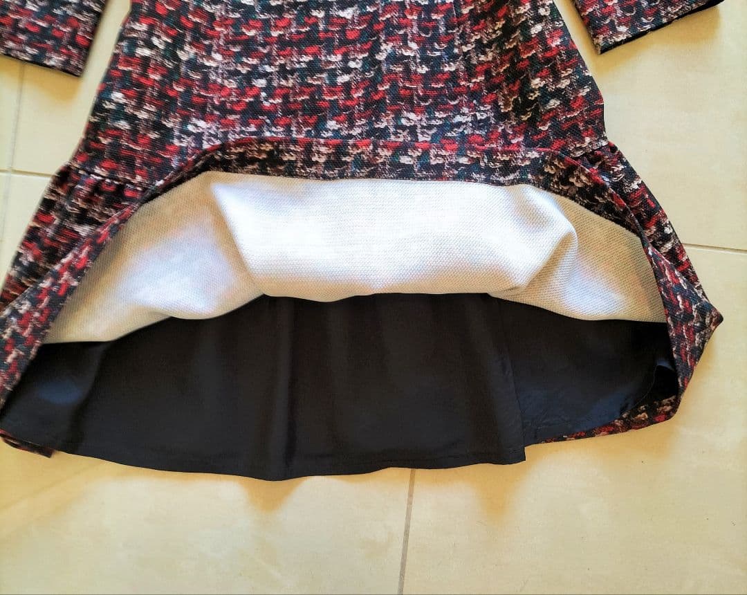 ♥極美品✿M'S GRACY✿ワンピース リボン✿フレア✿Aライン✿大きめ✿40