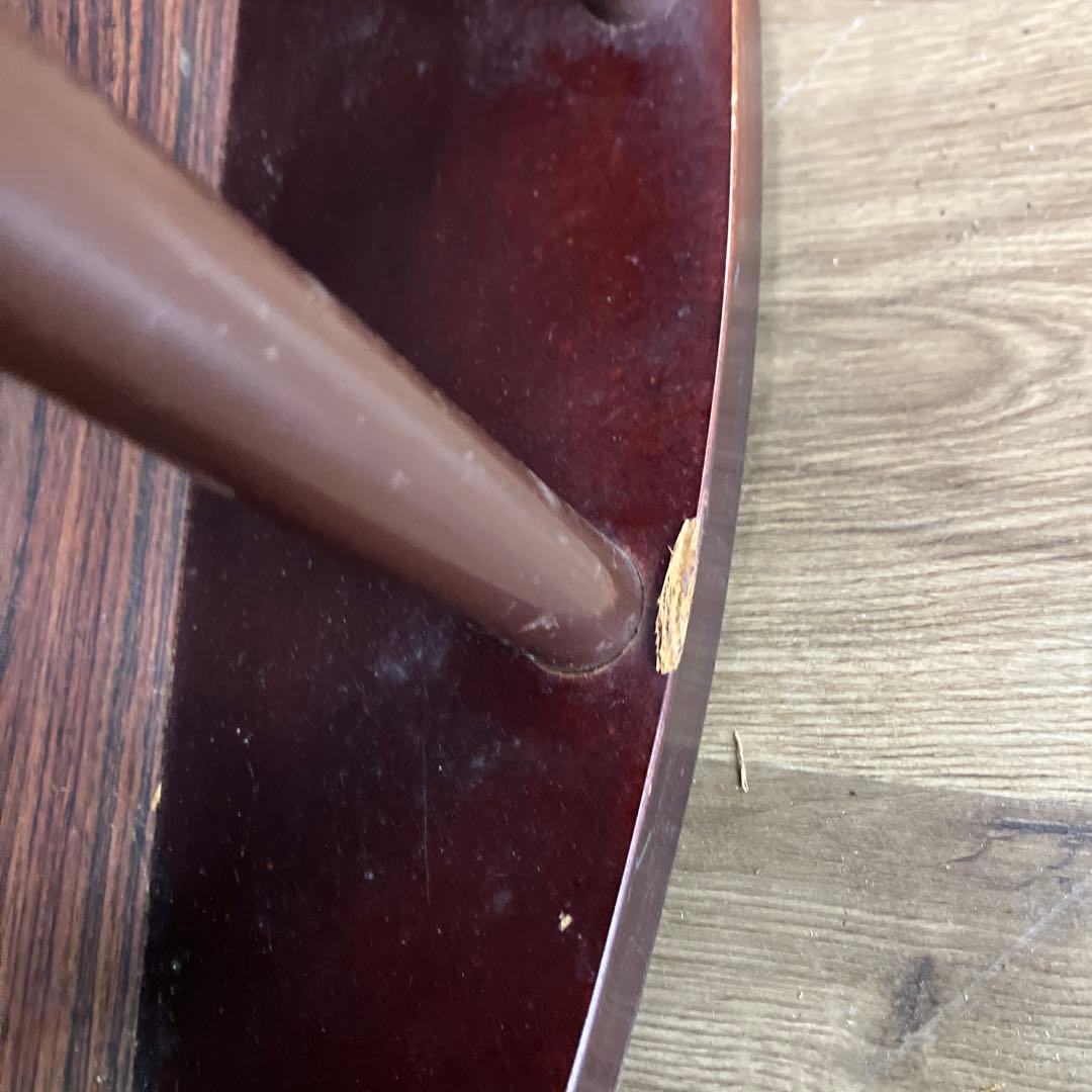 C-4アンティーク センターテーブル 大理石柄天板 マガジンラック付ローテーブル