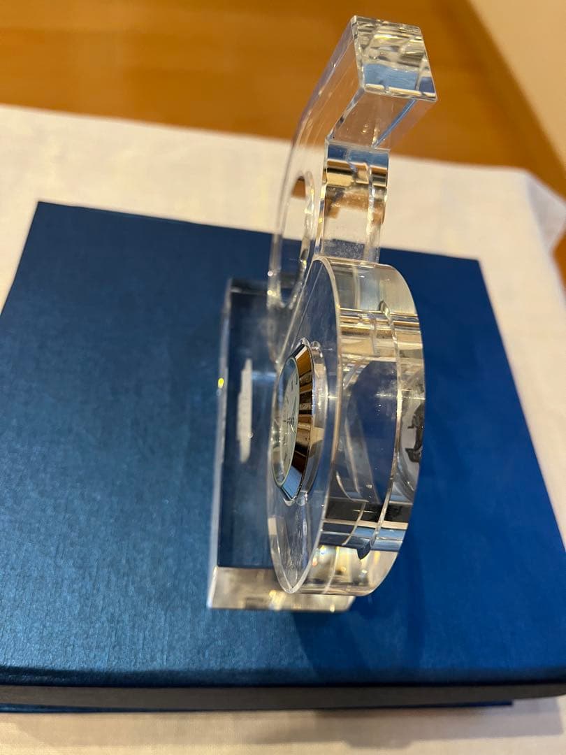 ホンダ　クリスタル製　時計付きオブジェ　希少　レア　自動車