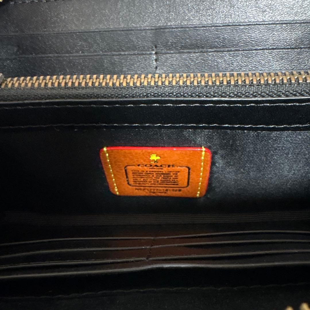 COACH スヌーピー 長財布 ブラック