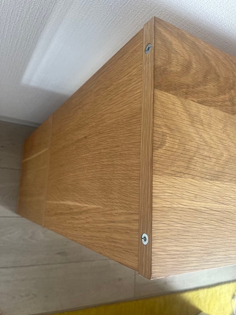 無印良品　スタッキングシェルフ 2段×4列、引き出しチェストセット（オーク材）