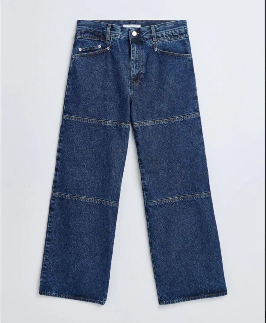 一*三様 SUNFLOWER サンフラワー　ブルー Work フレアジーンズ　3