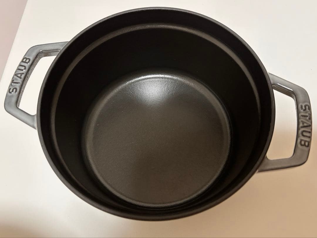 【美品】STAUB ピコココットラウンド20cm グレー