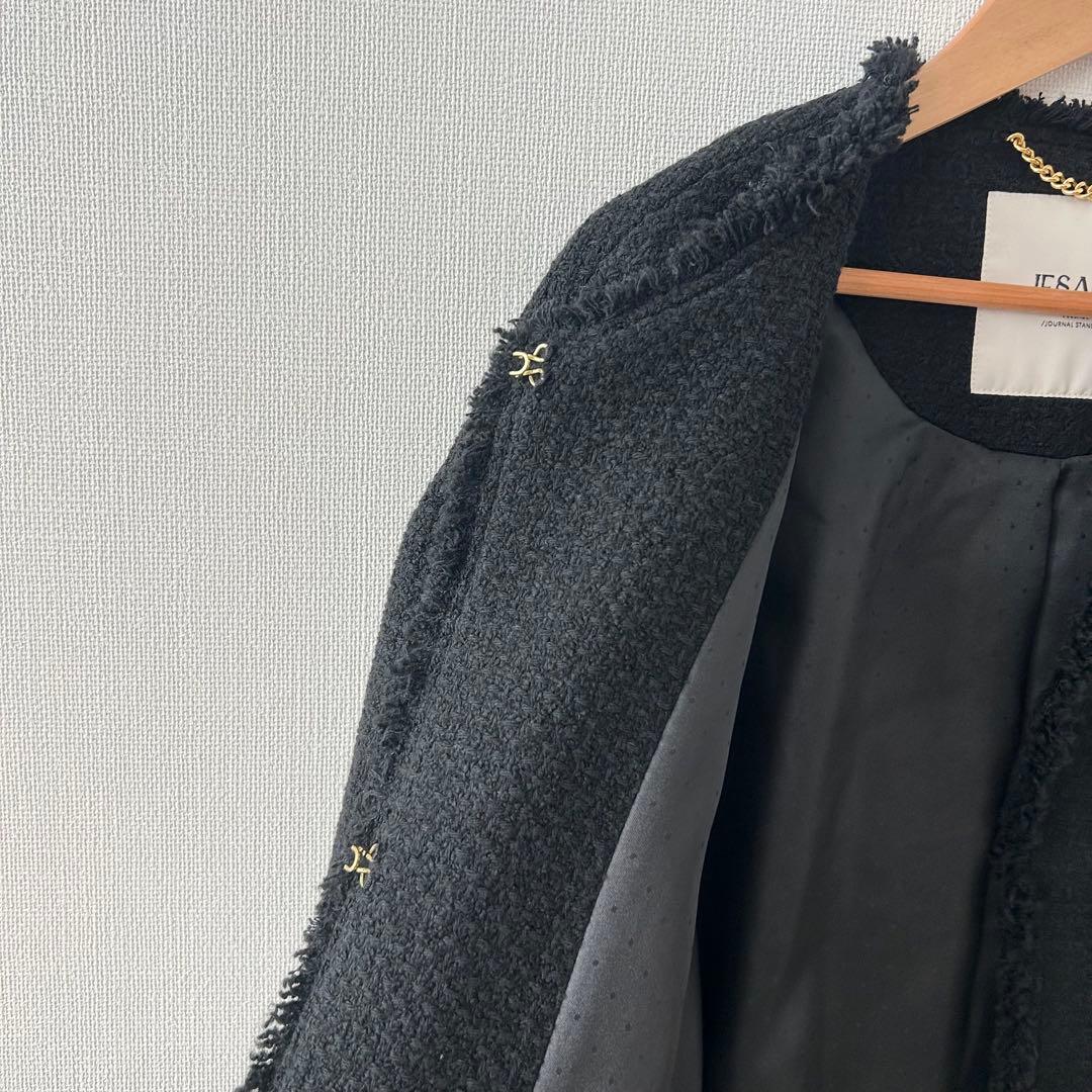 2024AW✨GIOLICAツイードBIGジャケット　ブラック