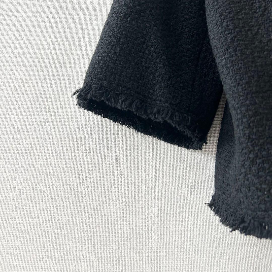 2024AW✨GIOLICAツイードBIGジャケット　ブラック