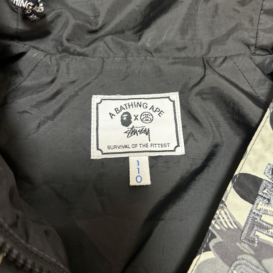 a bathing ape✖️stussyコラボ　ジャケット　110cm