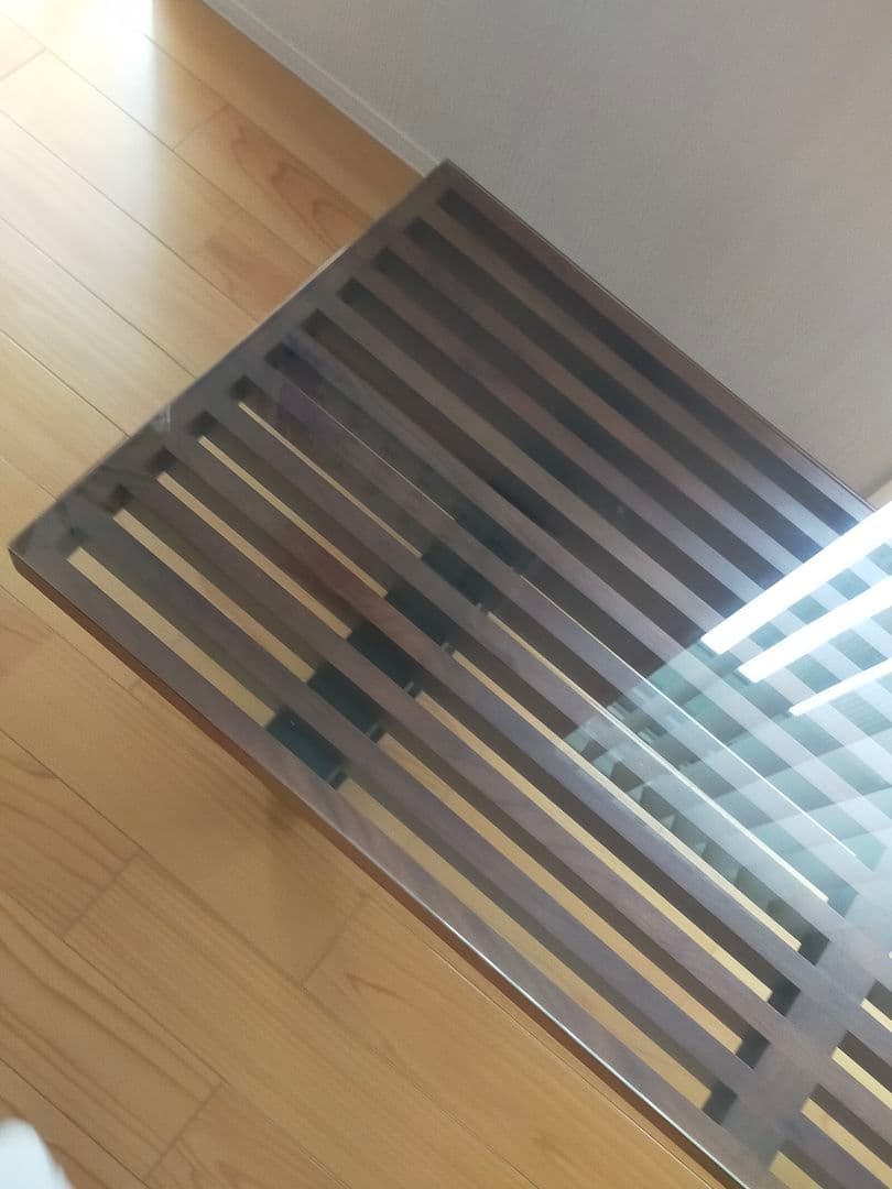 【美品】ローテーブル ガラス天板 スクエア