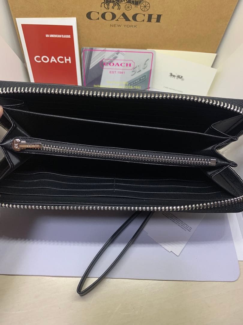 COACH　コーチ　C4452　長財布　ラウンドファスナー　シグネチャー　PVC