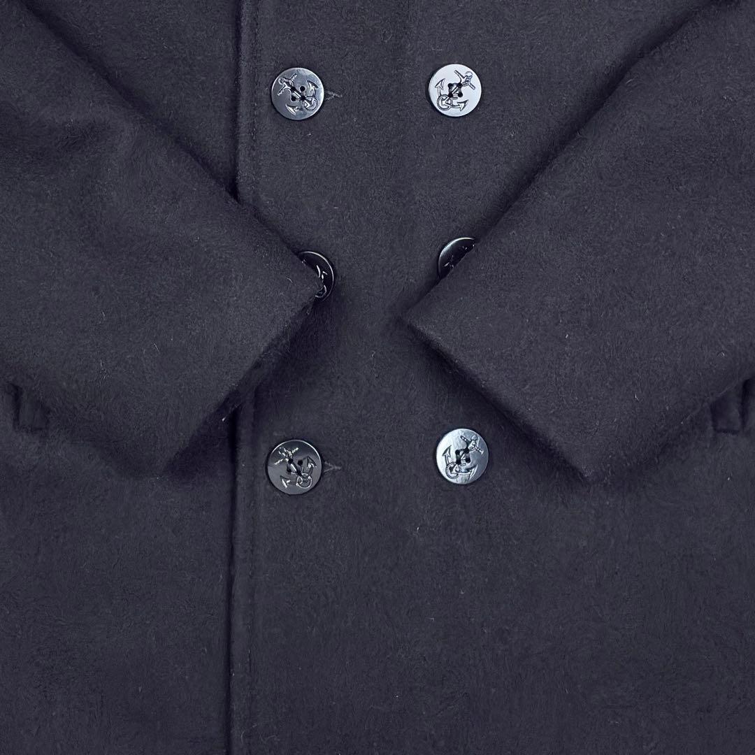 美品　ショット　ピーコート　ウールメルトン　キルティング　42　USA製　黒