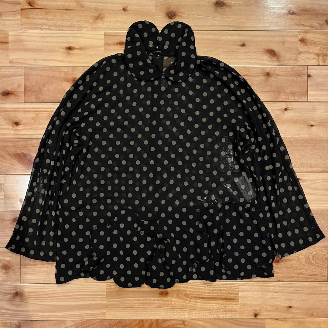 COMME des GARCONS シースルードットブラウス 丸襟　値下げ