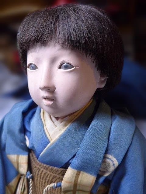 市松人形の最高峰 永徳斎の三つ折れです。男の子です