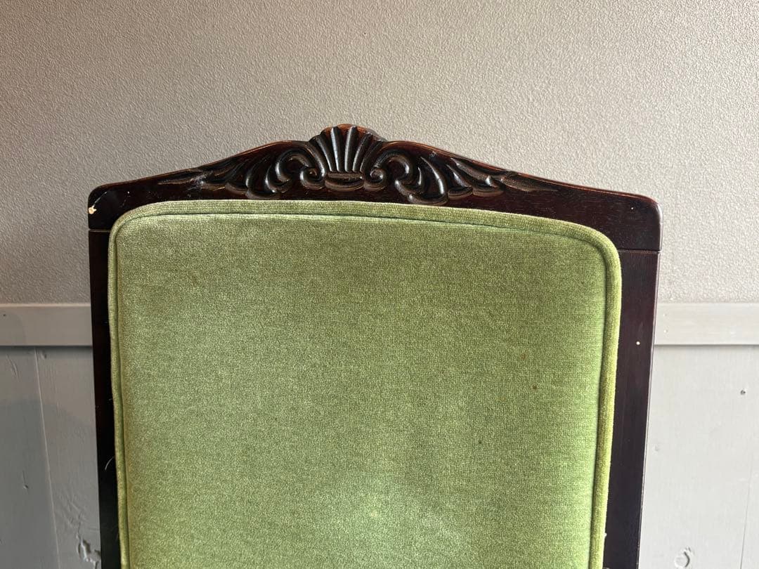緑色のクラシックダイニングチェア2脚セット チェア③ アンティーク