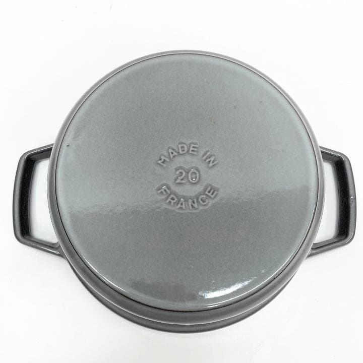 【N】ストウブ STAUB ミナペルホネン ココットラウンド20 グレー 未使用