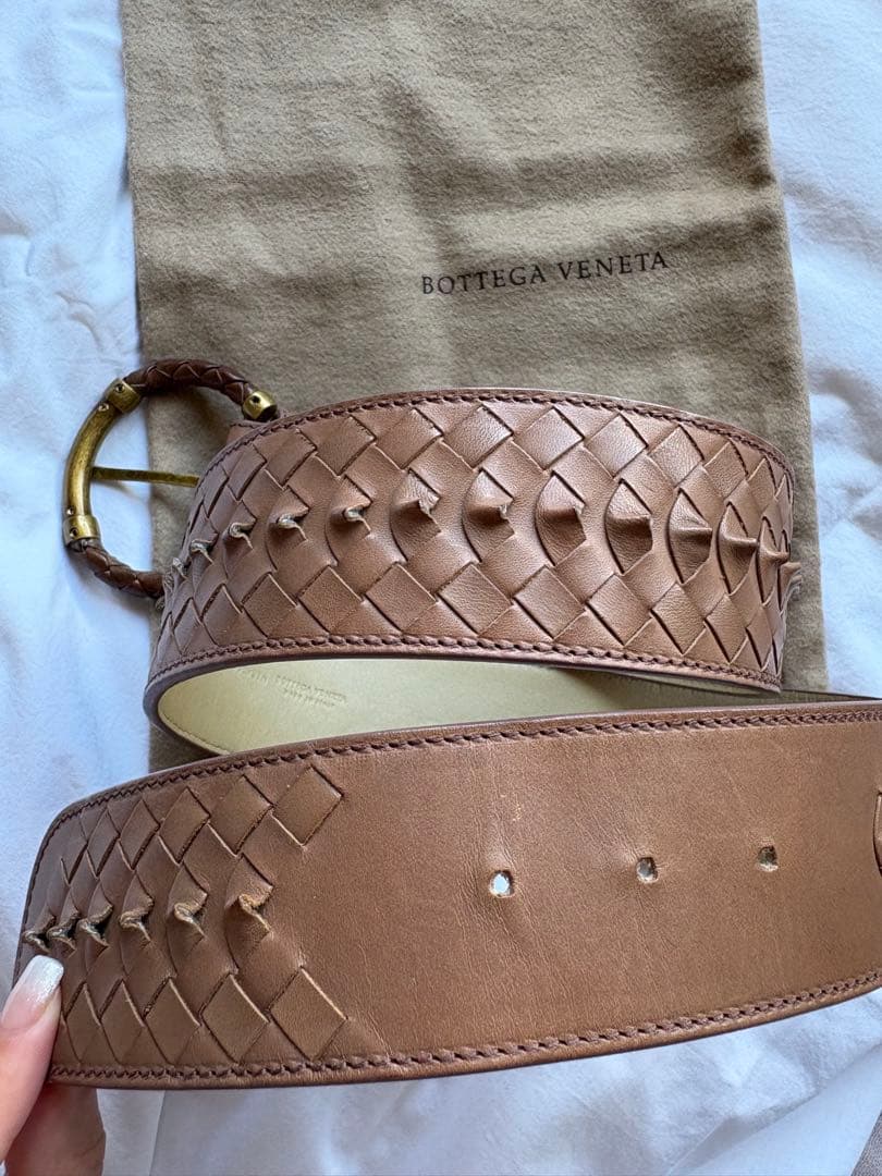 再値下げ★Bottega Veneta/ボッテガヴェネタ/ピンクベージュ・ベルト