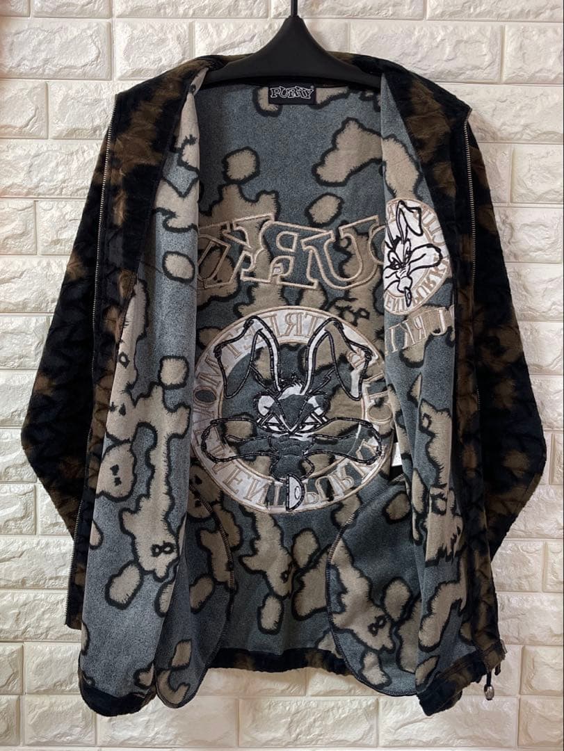 専用品 PURKY パーキー ベロア調 ジャージ セットアップ 黒茶 フリー