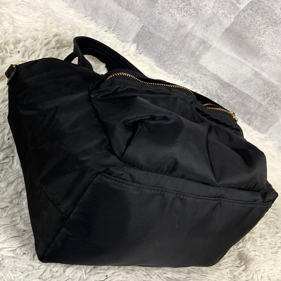 極美品 アニヤハインドマーチ ナイロン アイズ 2way ファスナー ブラック