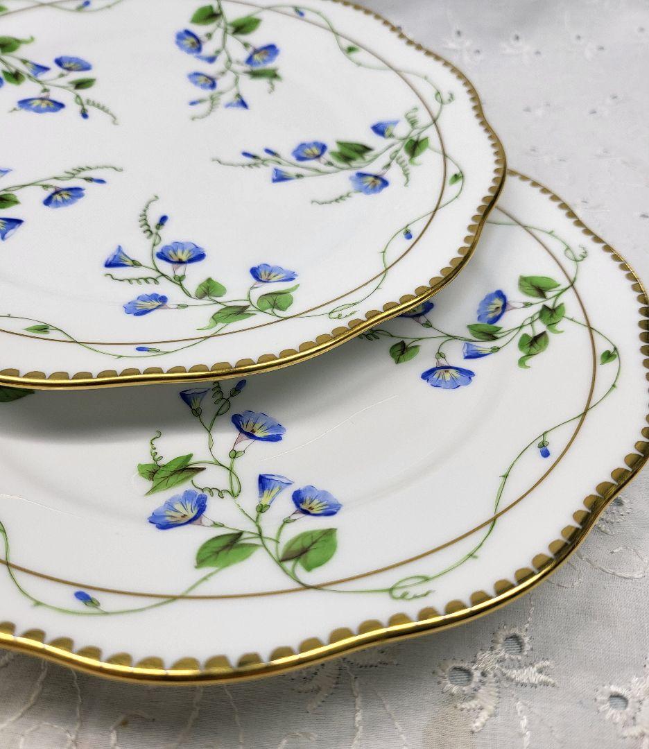 2枚✨未使用近✨高級✨ヘレンド モーニンググローリー 朝顔 プレート デザート皿