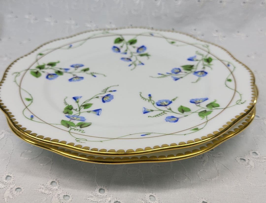 2枚✨未使用近✨高級✨ヘレンド モーニンググローリー 朝顔 プレート デザート皿