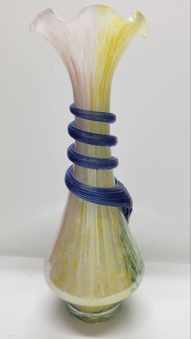 イタリアArte Murano ムラーノ ベネチアンガラス 花瓶 フラワーベース