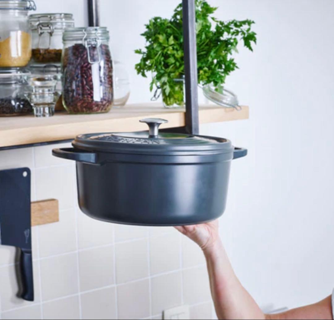 フェザーウェイト ココットラウンド(両手鍋） 22cm グレー