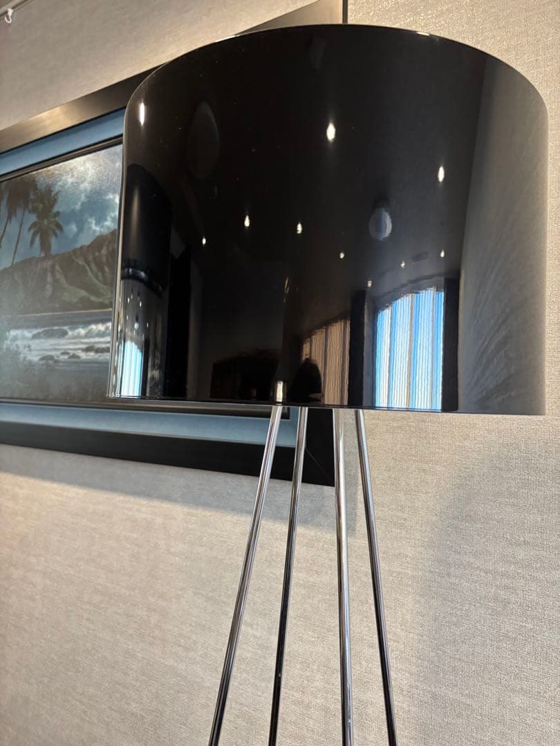 美品　FLOSフロス RAY F2 フロアライト ブラック