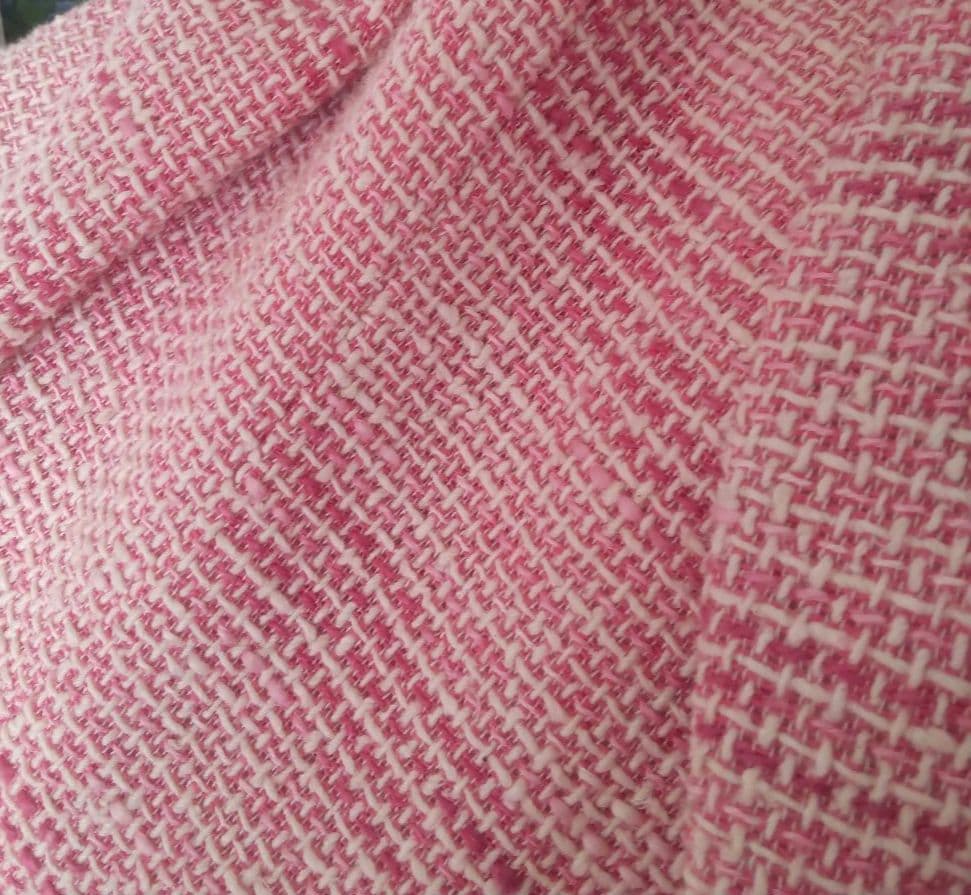 ツイードジャケット　イタリア製生地　孝富　ピンク　M おしゃれ