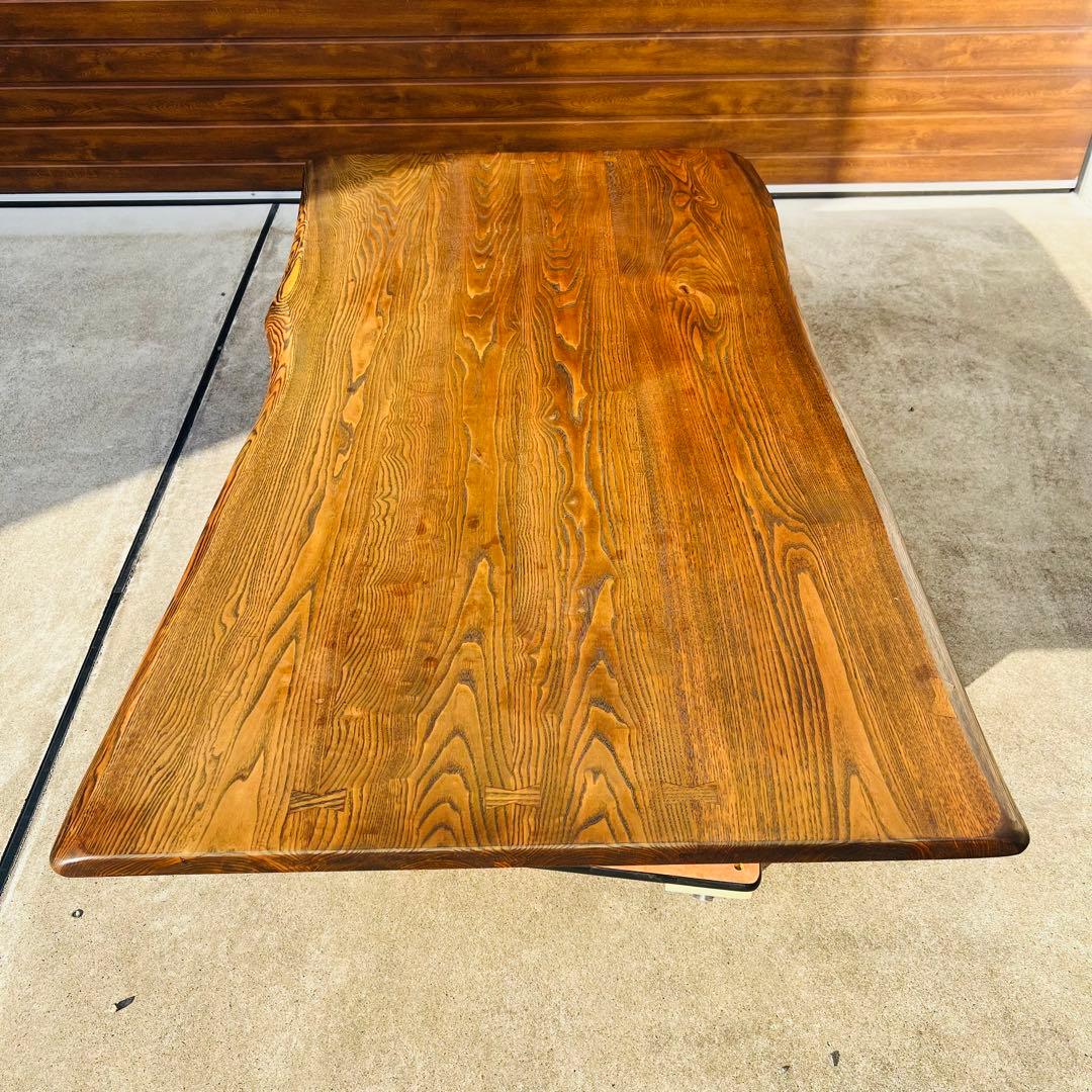 美品 高級 座卓 センターテーブル 一枚板 無垢 和室 ローテーブル 引き出し