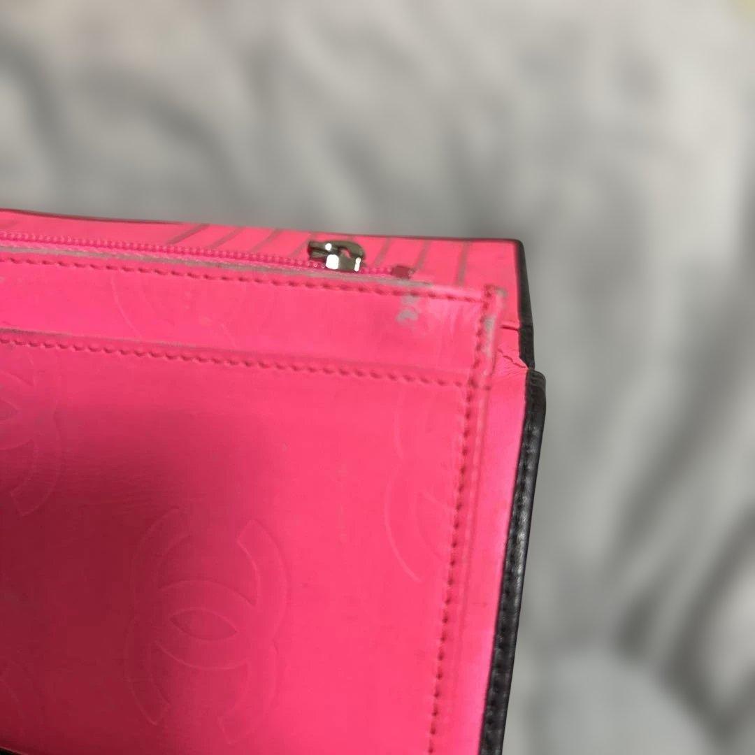 CHANEL ブラック カンボンライン 長財布