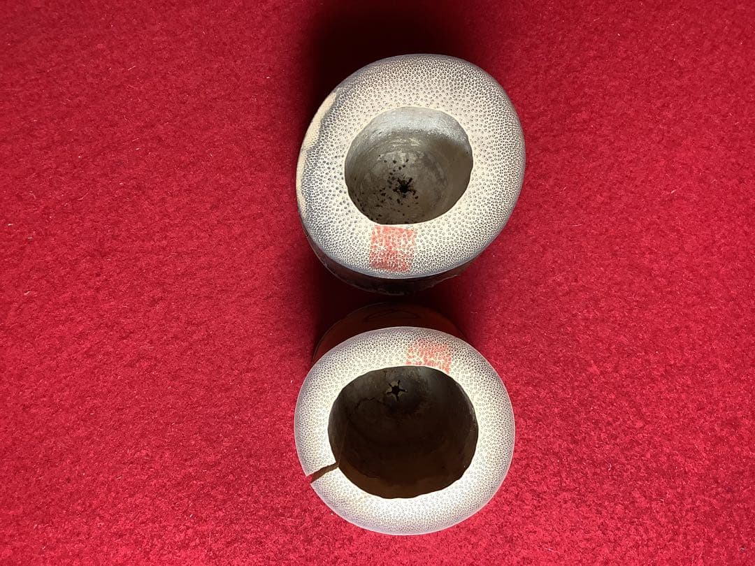 竹蓋置　一双　つぼつぼ蒔絵　宗玄作　良漆【中古】