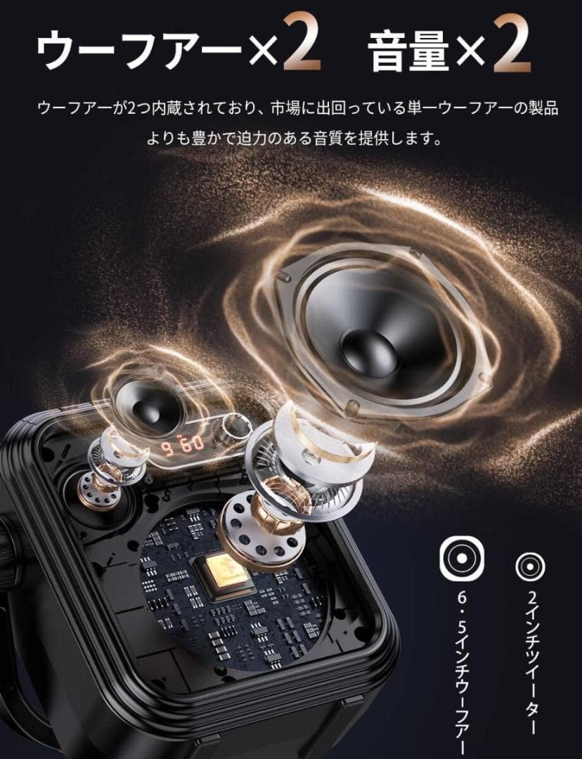 新品 ワイヤレスマイク スピーカーセット 拡声器 Bluetooth 5.0