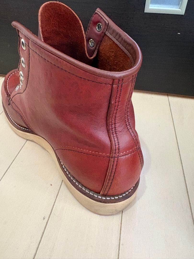 レッドウィング875 表　半円犬タグ　8E 手入れ済