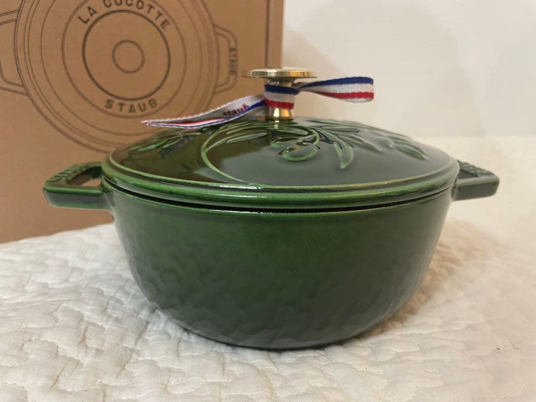 〈新品〉ストウブ　ワナベS オリーブ　バジルグリーン