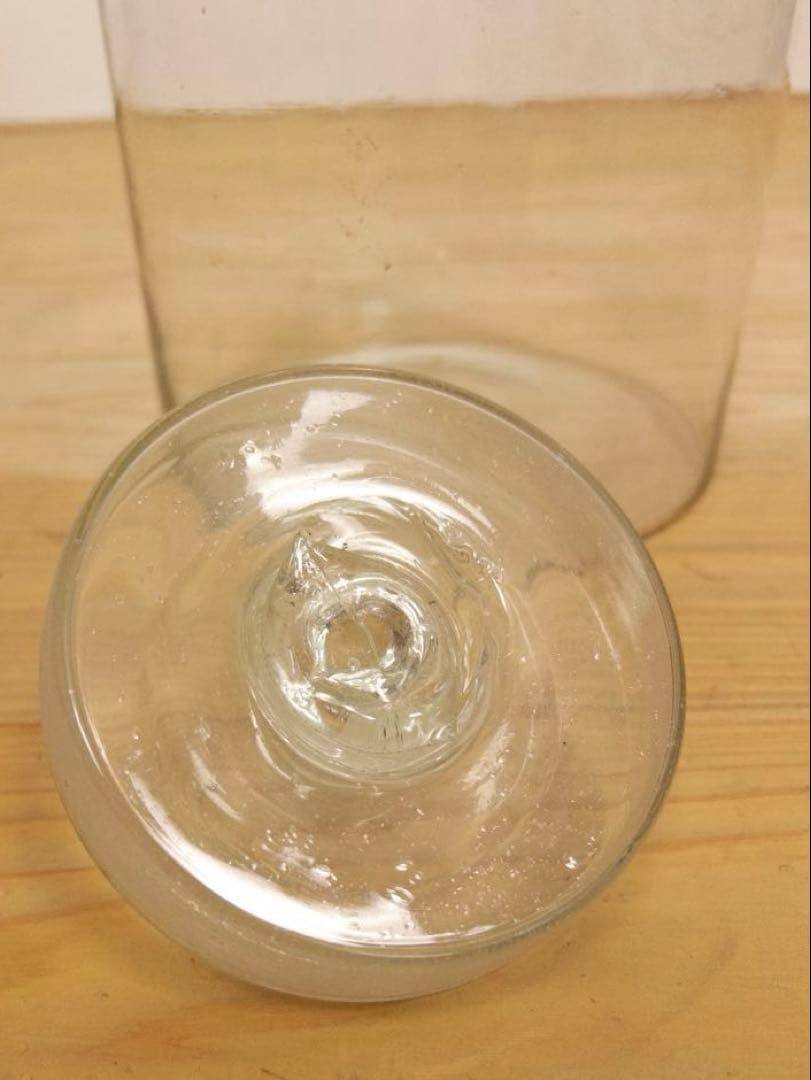 ガラス　瓶　大　透明　高さ約34㎝　2a021　古道具　ビンテージ　アンティーク