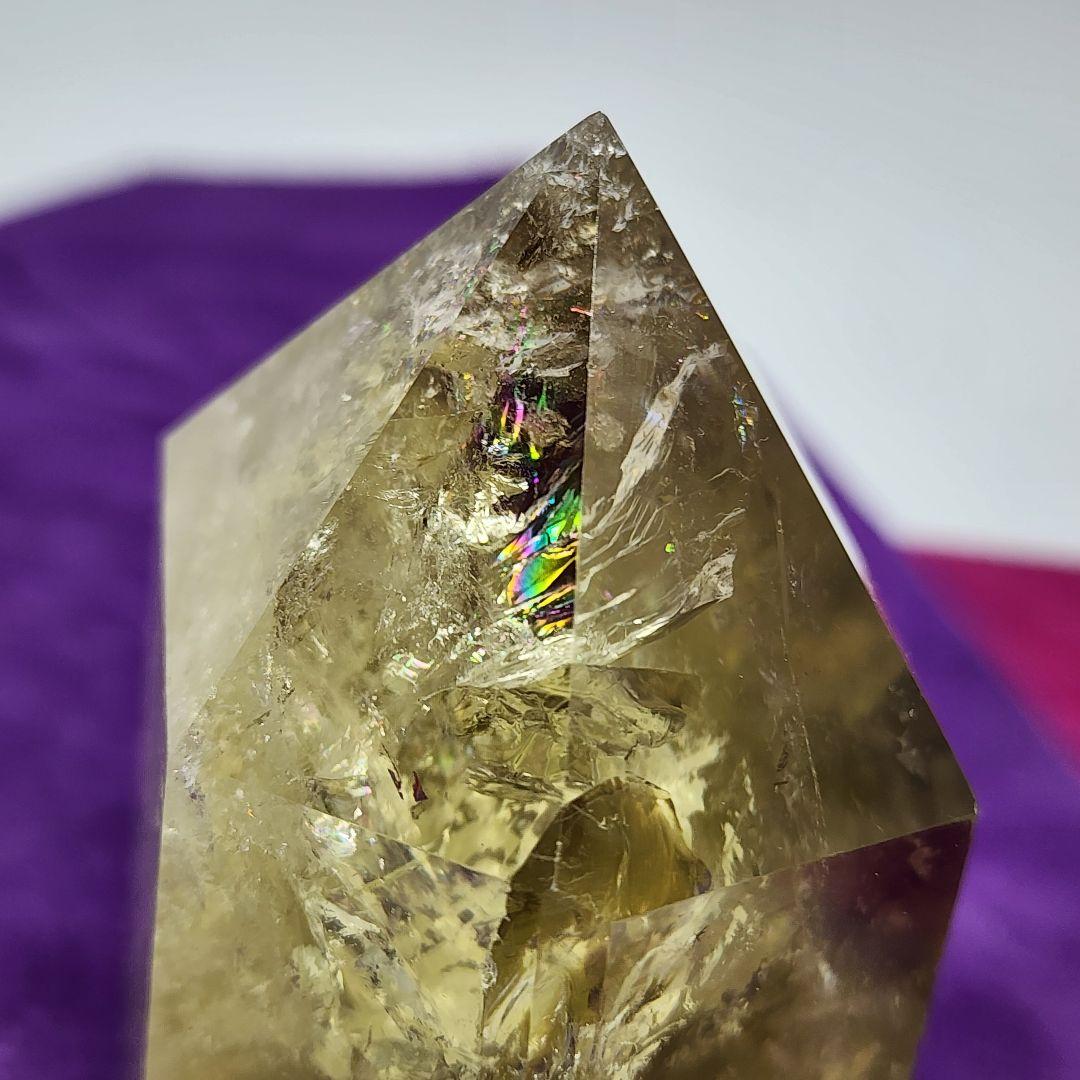 天然シトリン 黄金の輝き＆レインボー 商売繁盛・金運アップ