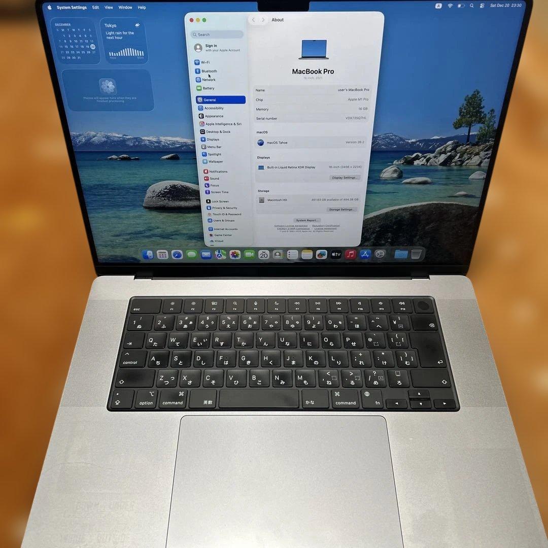 快速MacBookPro 16インチ M1 16/500GB 16core