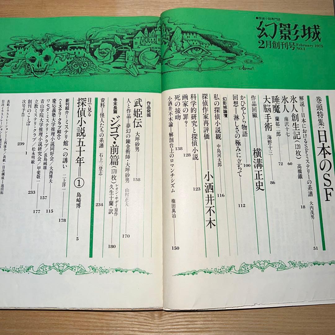 幻影城　創刊号1975年2月〜12月 プラス別冊11月　1975年刊行計12冊