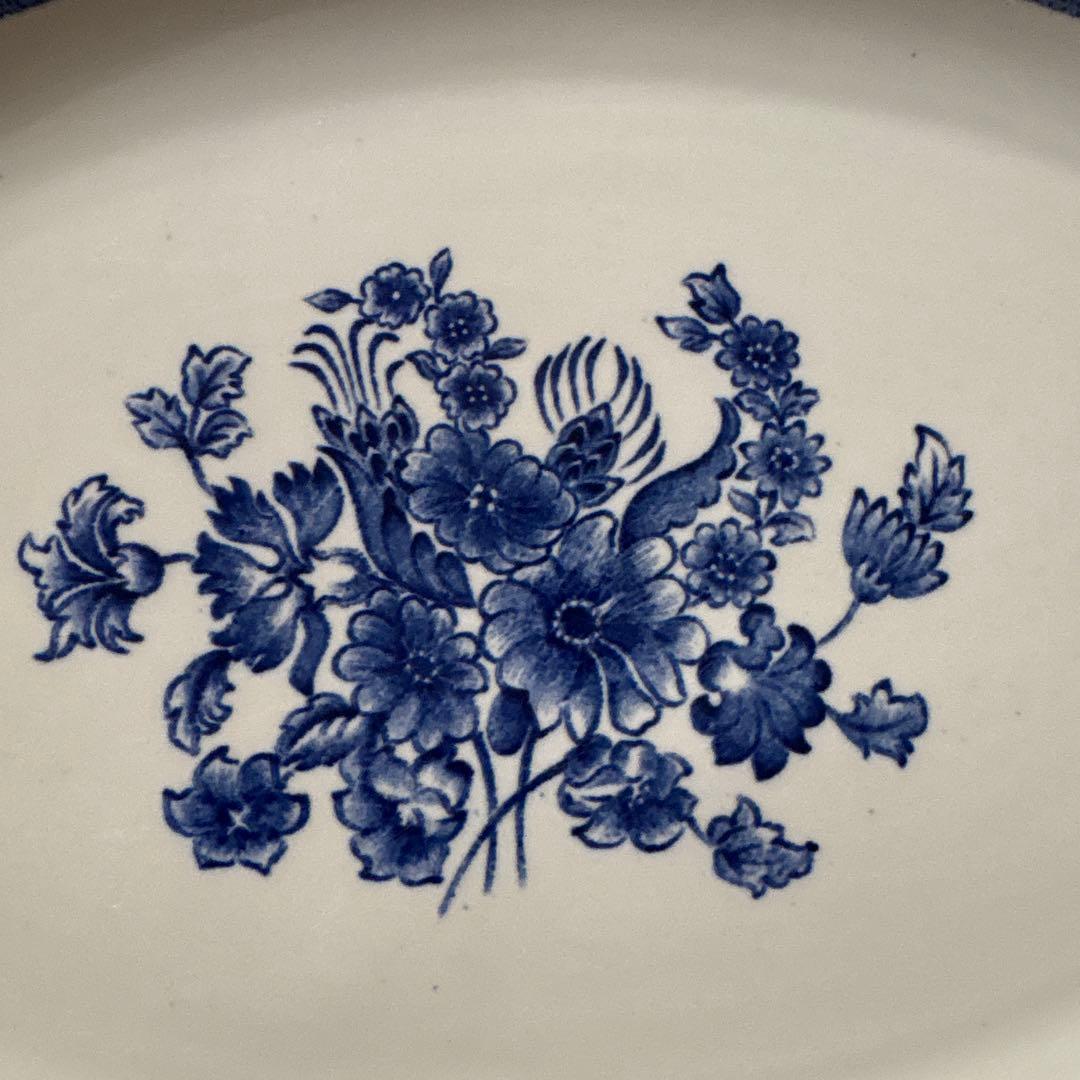 フィンランド　ヴィンテージ　ARABIA アラビア　オーバルプレート　ブルー