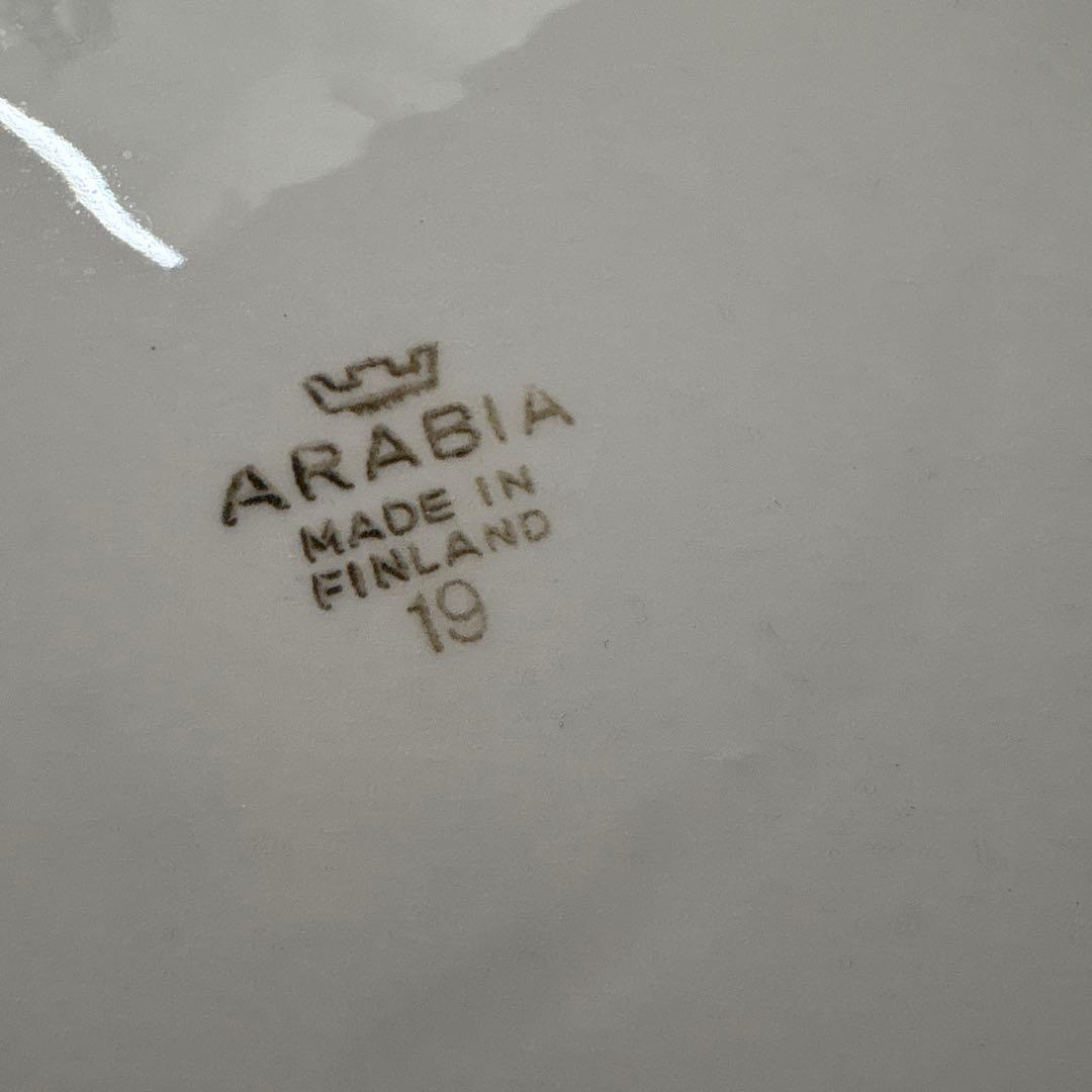 フィンランド　ヴィンテージ　ARABIA アラビア　オーバルプレート　ブルー