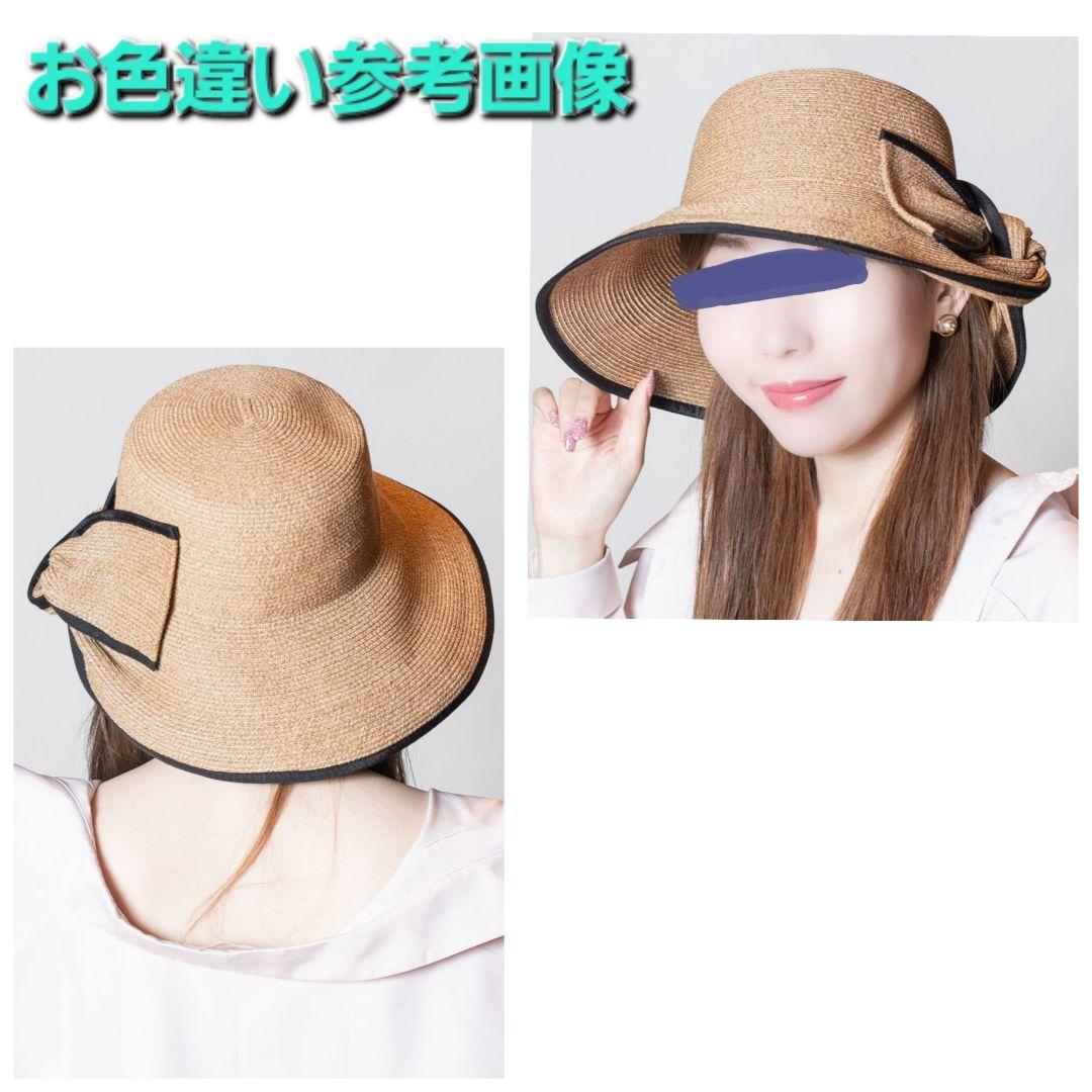 【 CA4LA 】カシラ 麦わら帽子　LOUISE　ブラック　女優ハット