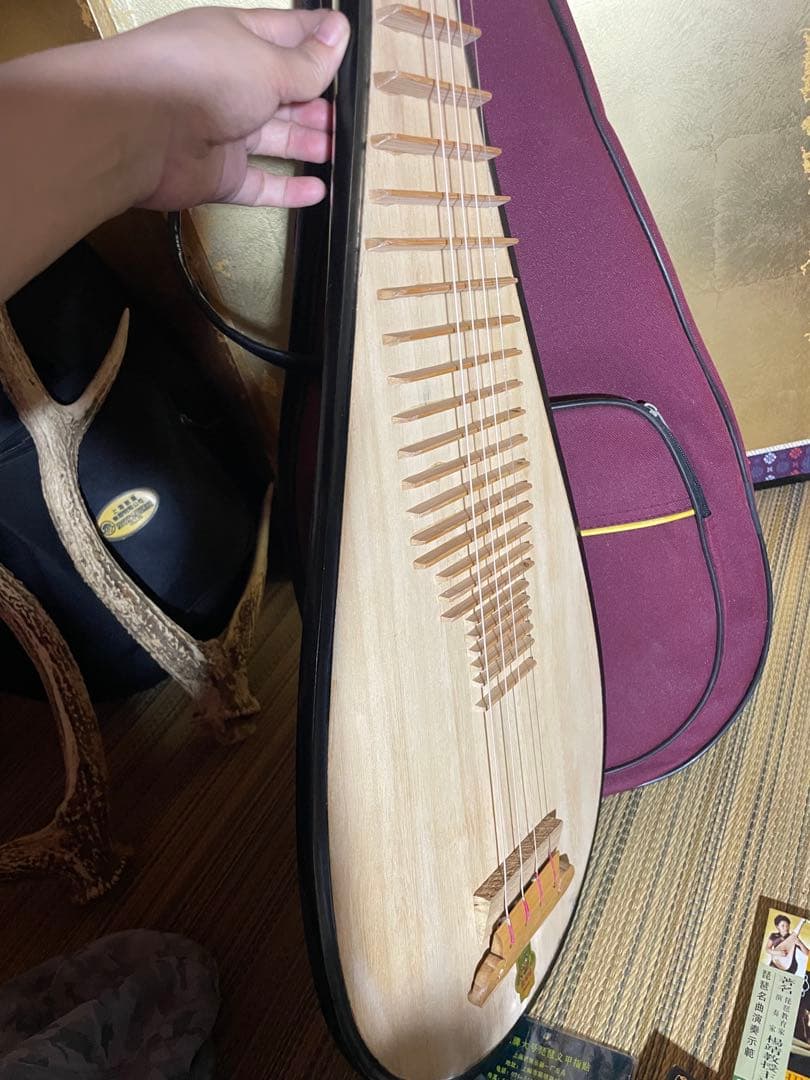 未使用保管品　中国琵琶　敦煌びわ　楽器　宮廷楽器 撥弦楽器