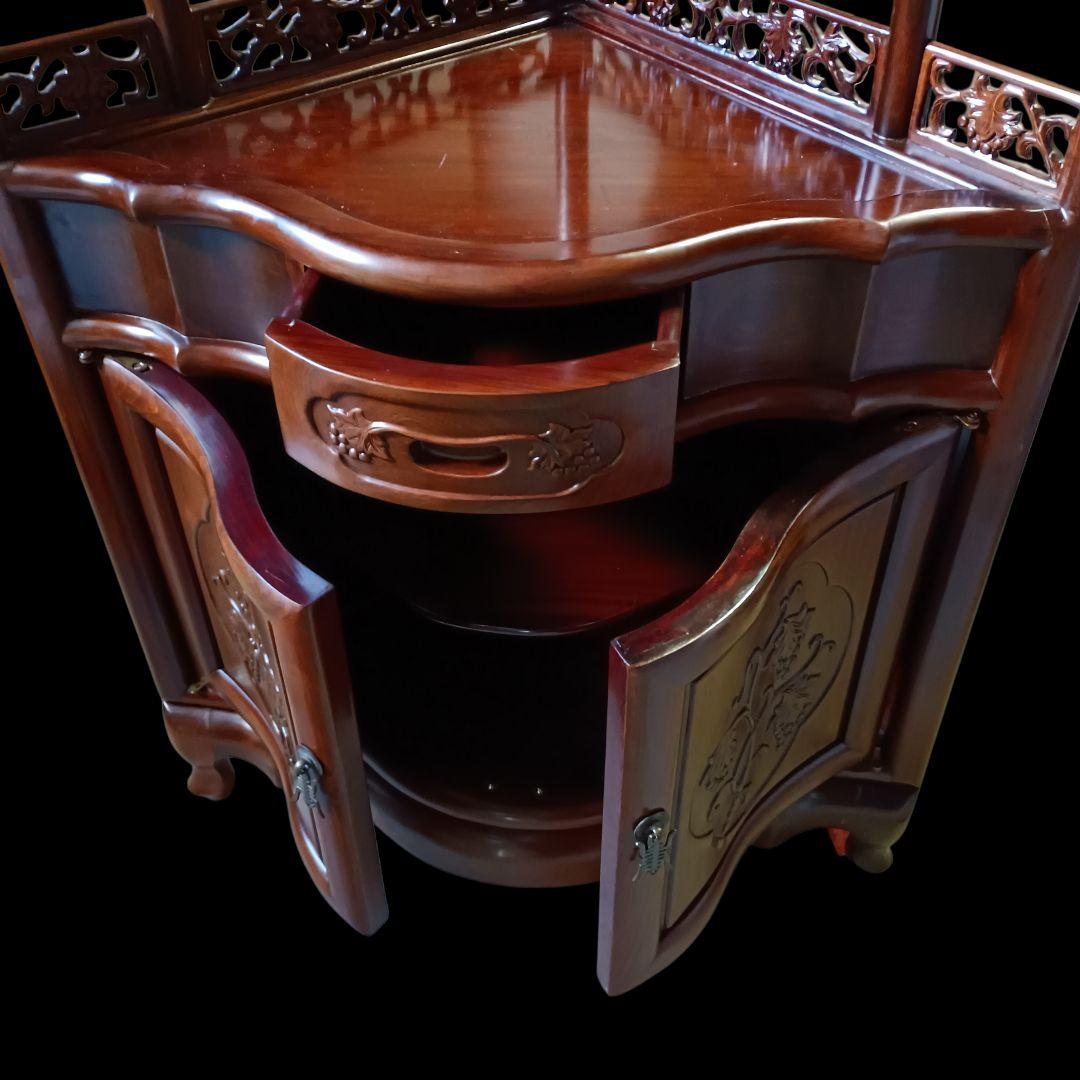 花梨 コーナーキャビネット