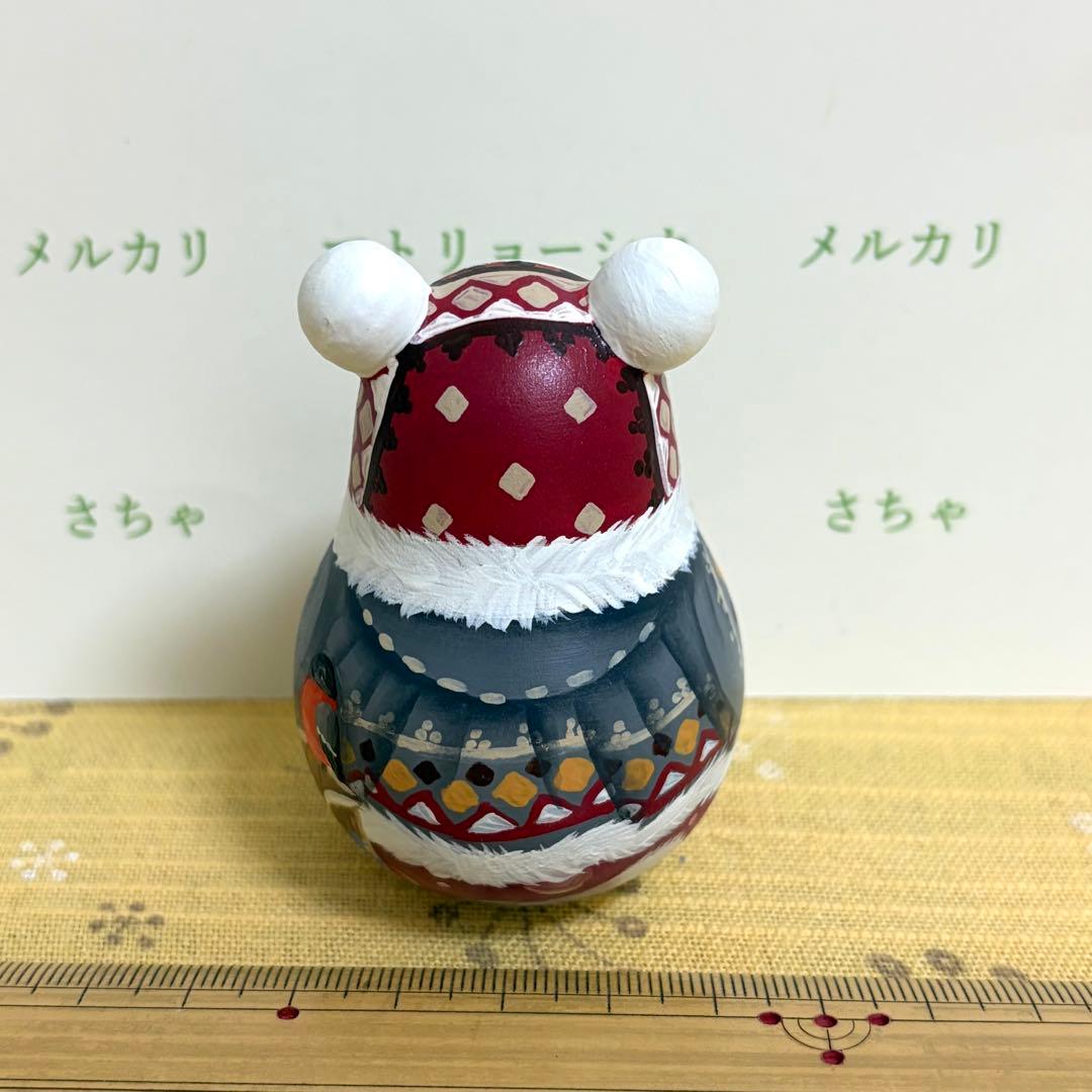 猫　マトリョーシカ　おきあがりこぼし　ロシア雑貨　ニコラエヴァ　手描き