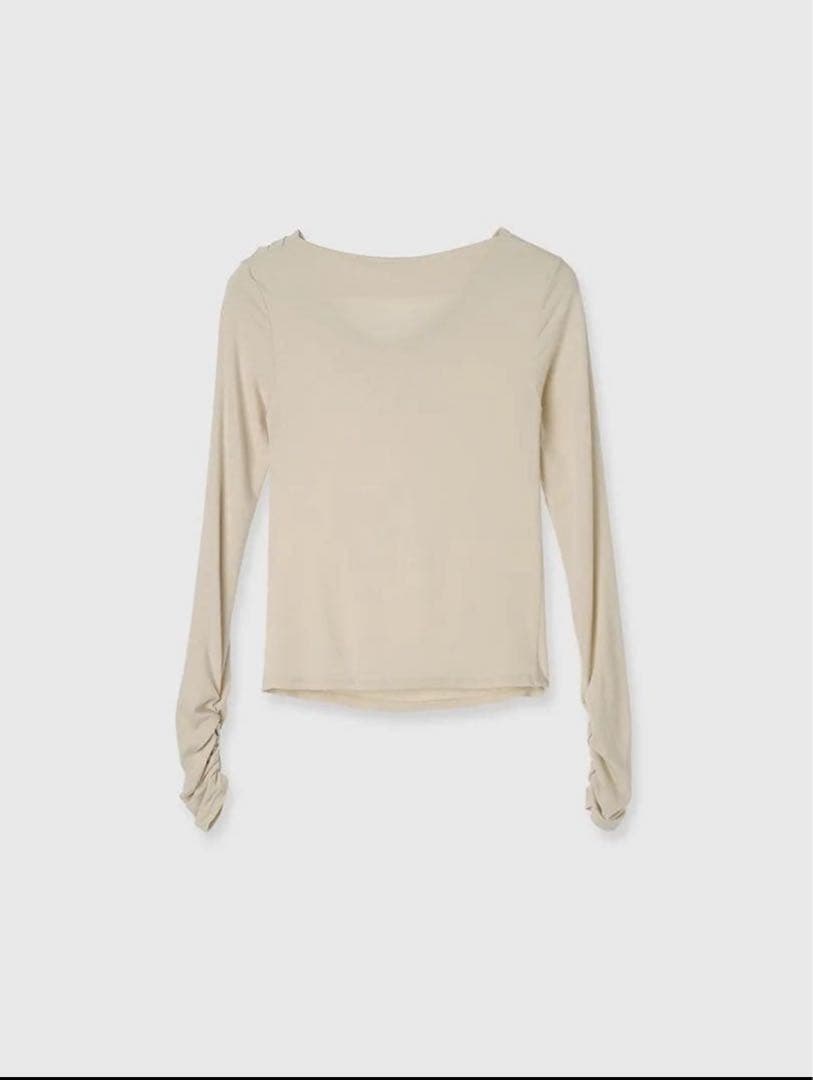 【anuans】ギャザードレープカットトップス